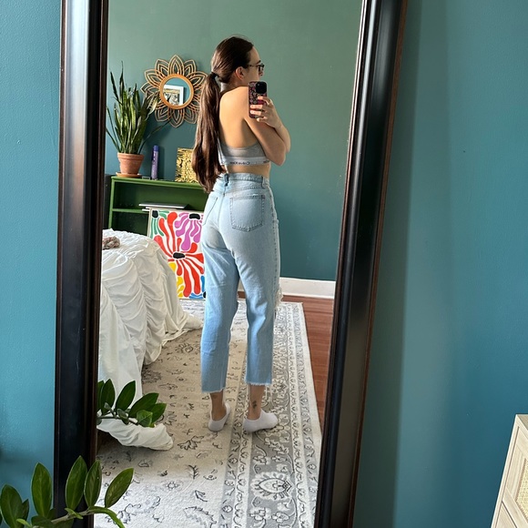 BDG URBAN OUTFITTERS Light Wash Ripped Jeans High Waist Button Closure - Picture 3 of 5